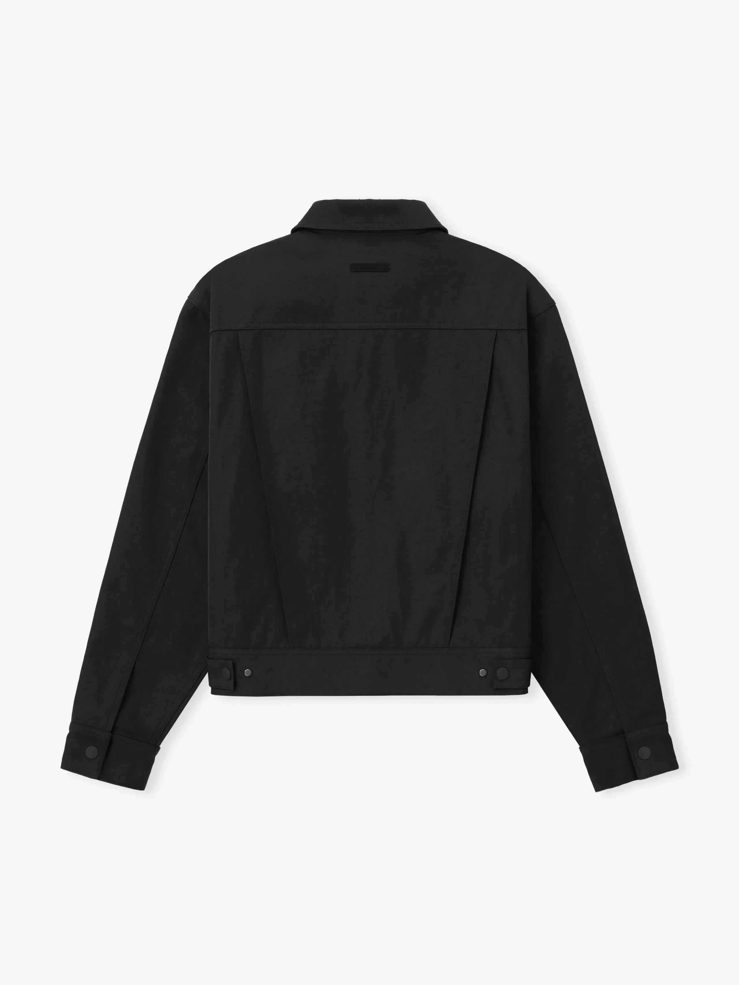 Essentials Textured Nylon Trucker Jacket Vintage Black