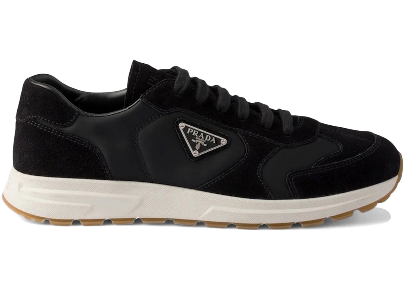 Prada Prax Suede And Re-Nylon Sneakers Black