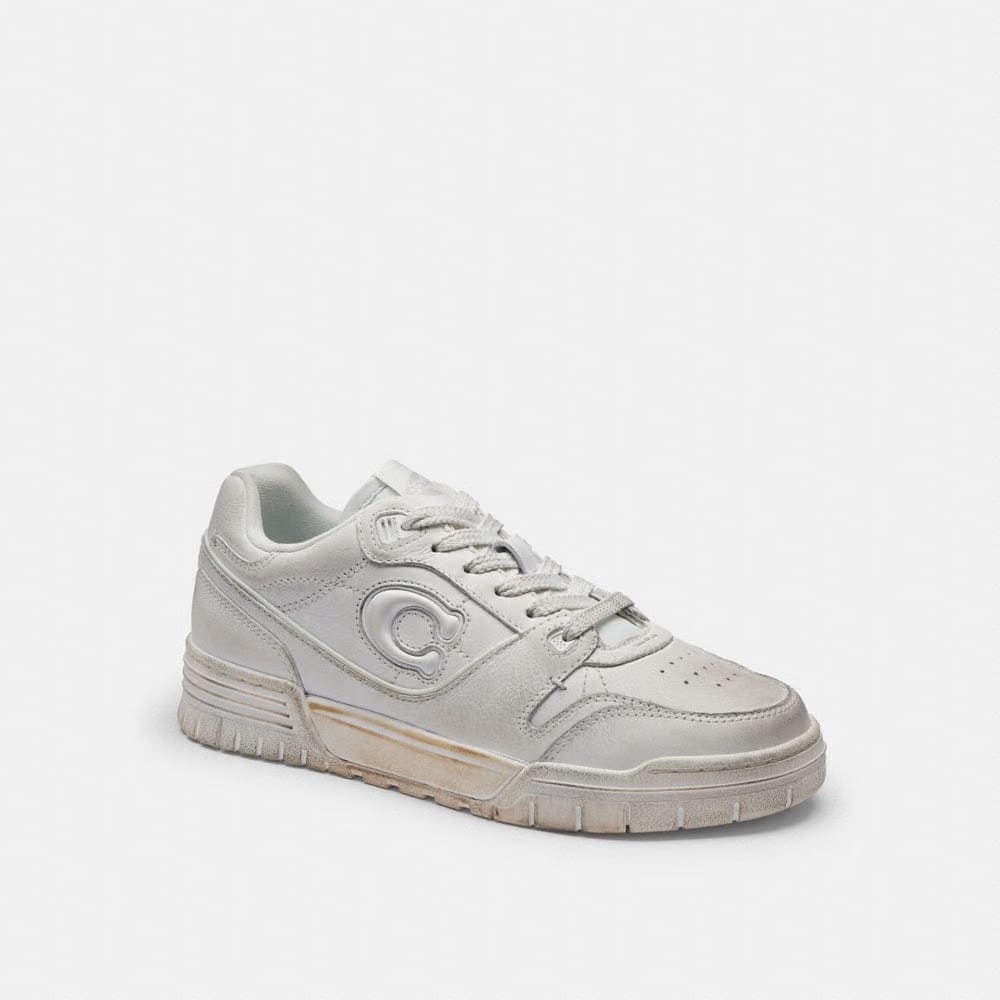 Men's Coach Soho Sneaker In Loved Leather White