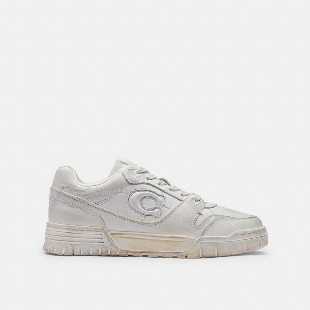 Men's Coach Soho Sneaker In Loved Leather White