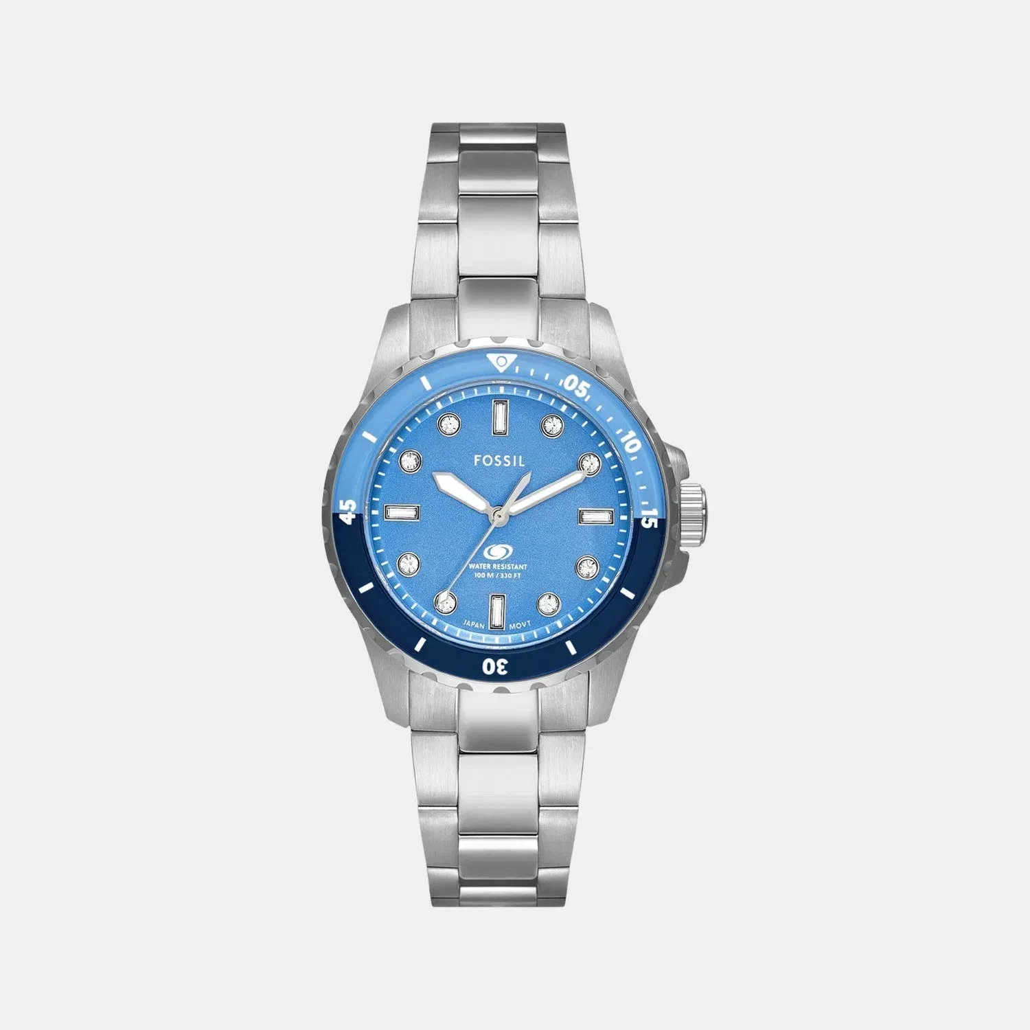 Fossil Fossil Blue Dive Women Quartz Blue Dial Analog Stainless Steel Watch Es5353