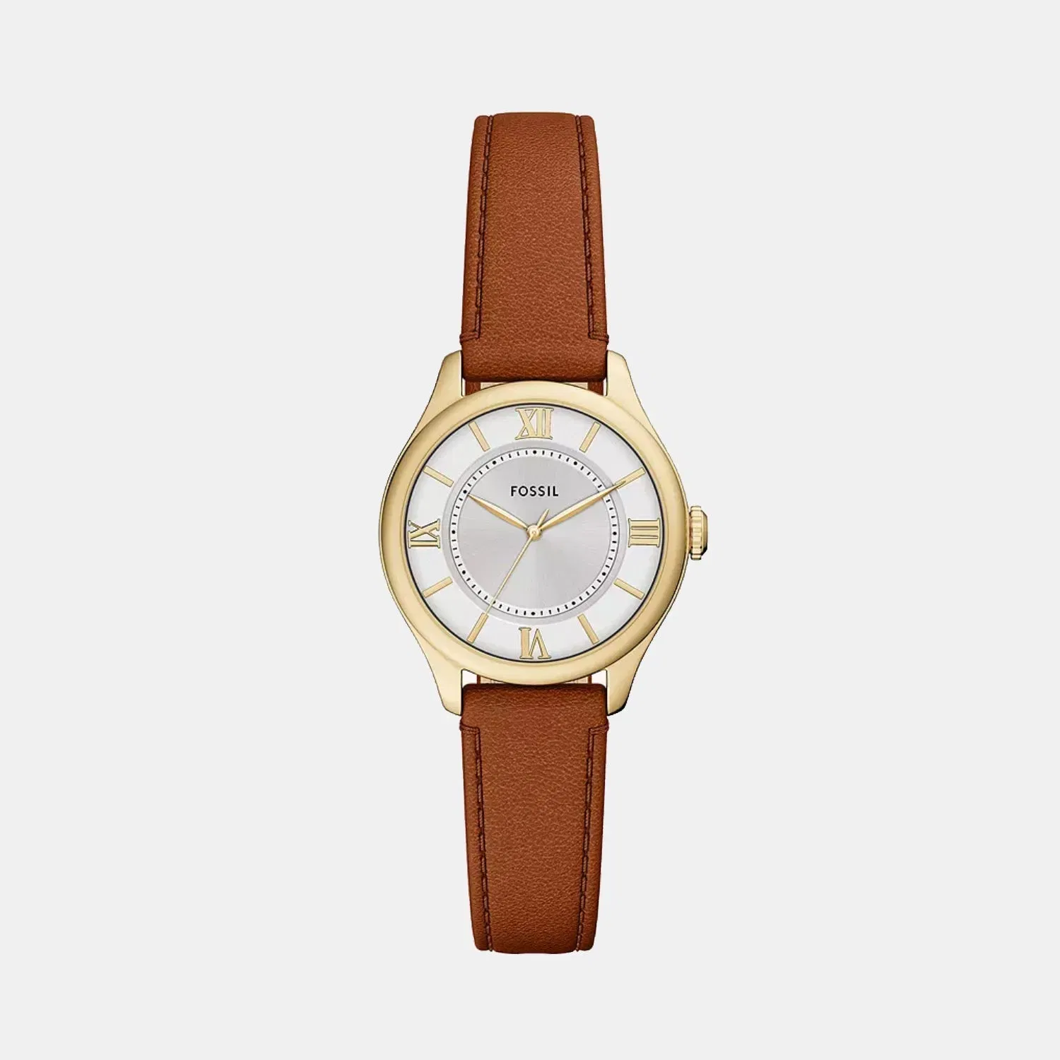 Fossil Gilmore Women Quartz Silver Dial Analog Leather Watch Es5423