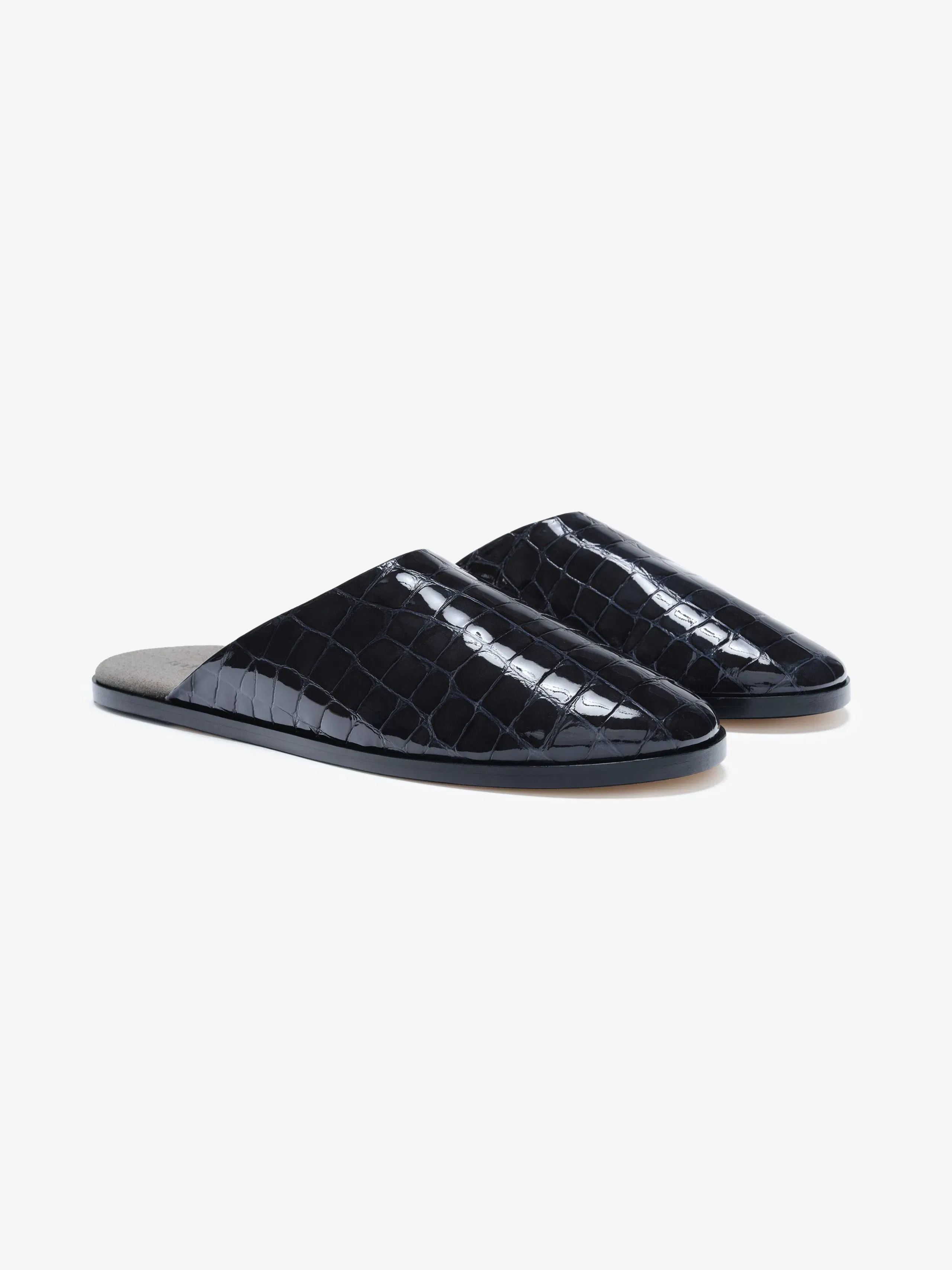 Essentials Croc Printed Slippers Midnight Blue