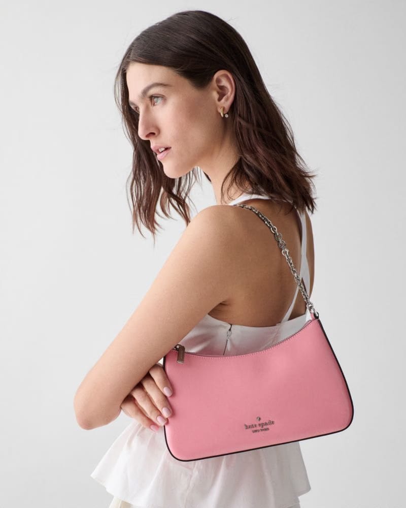 KateSpade Margot Textured Leather Shoulder Bag Grapefruit Soda