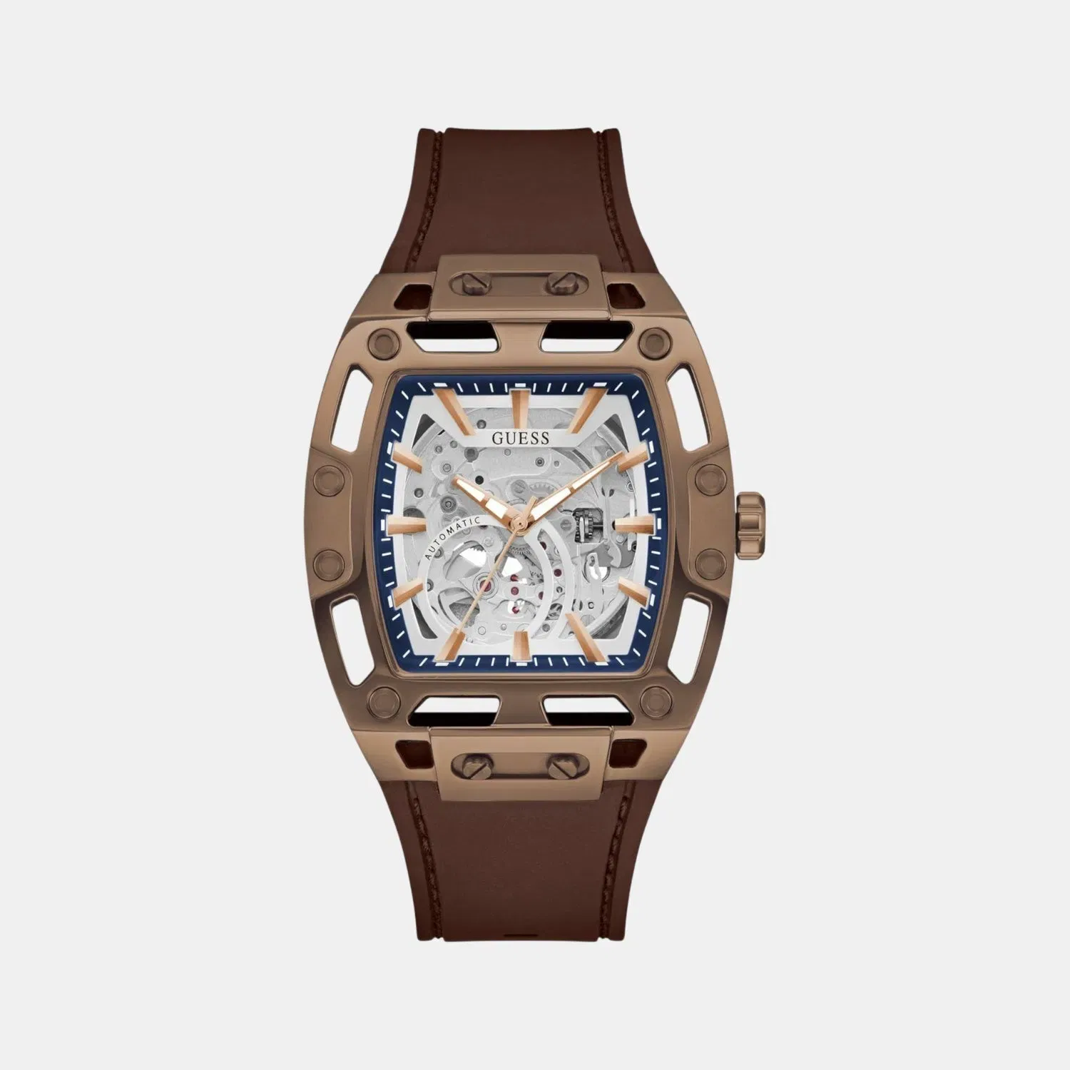 Guess Gd Phoenix Men Automatic Silver Dial Analog Stainless Steel Gw0980G3