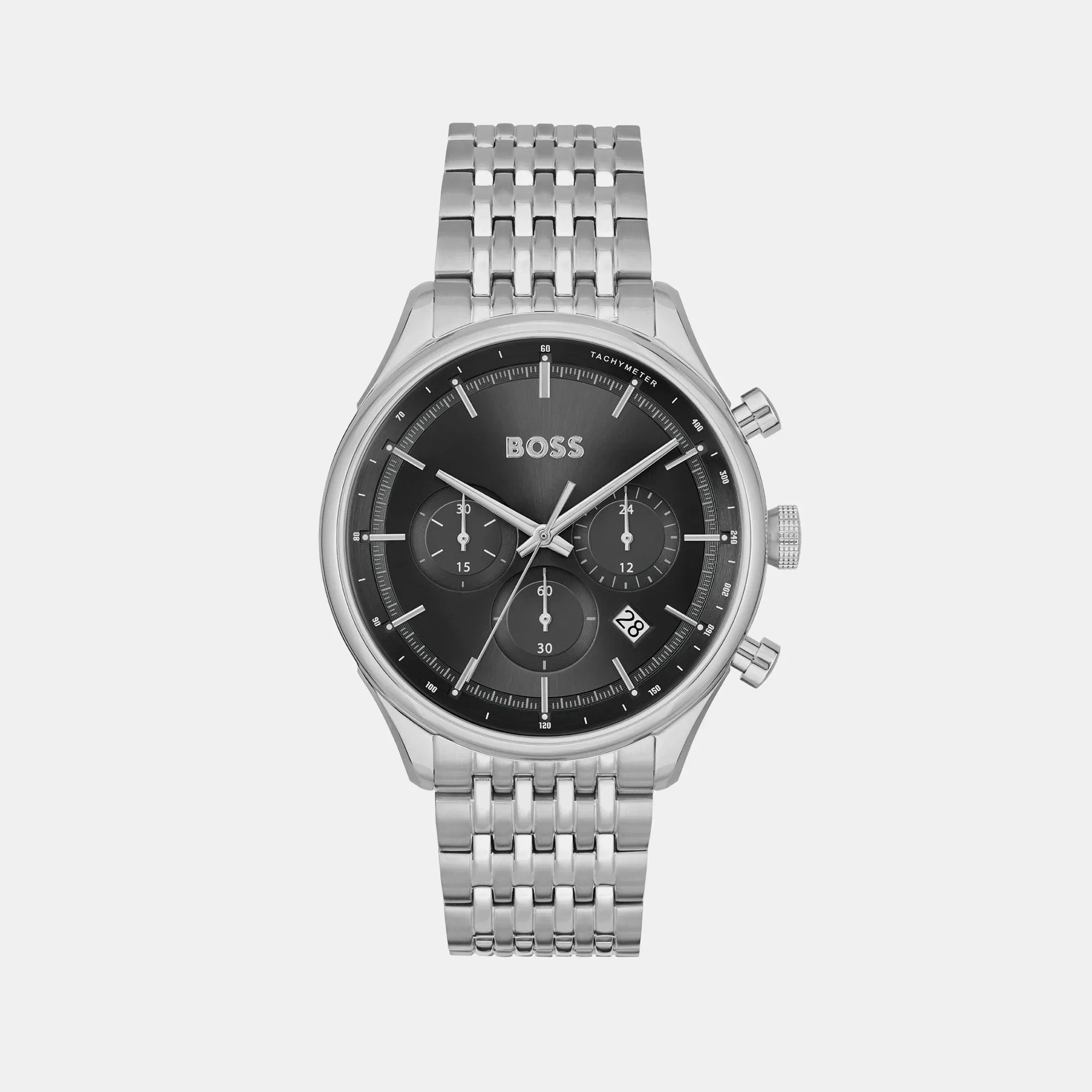 Boss Gregor Men Quartz Black Dial Chronograph Stainless Steel Watch 1514082