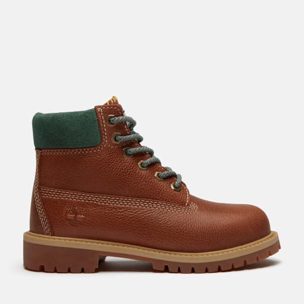 Junior Timberland Premium 6-Inch Waterproof Boot Rust Full-Grain