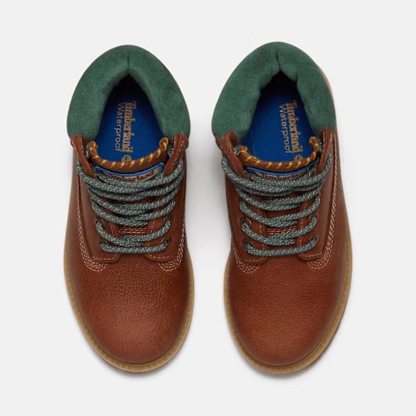 Junior Timberland Premium 6-Inch Waterproof Boot Rust Full-Grain