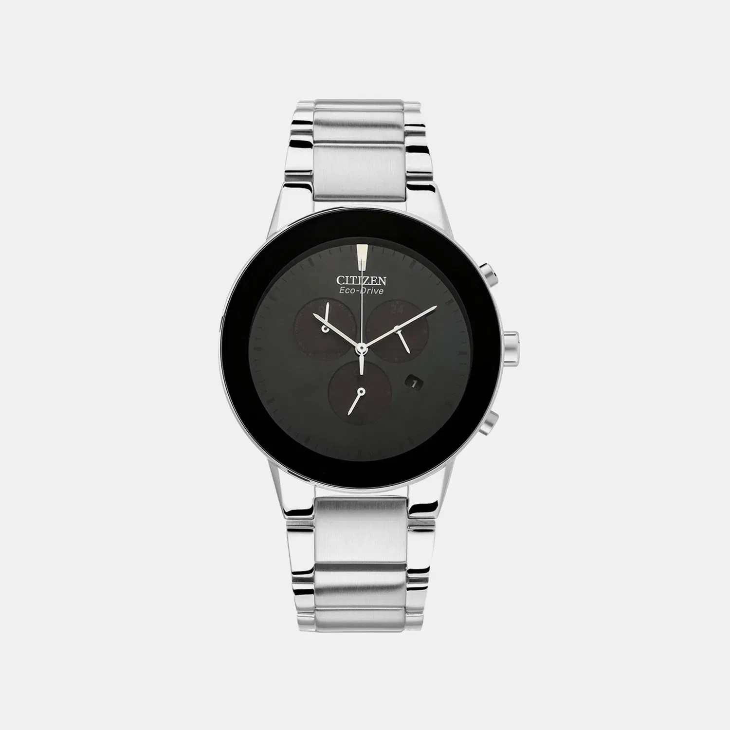 Citizen Axiom Men Quartz Black Dial Chronograph Stainless Steel At2240-51E