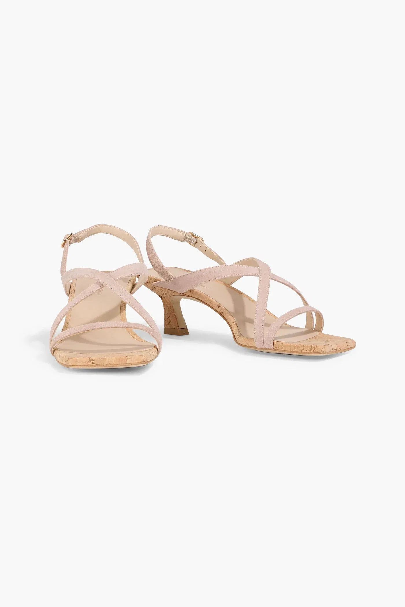 Stuart Weitzman Oasis 50 Suede Slingback Sandals Neutral Women's