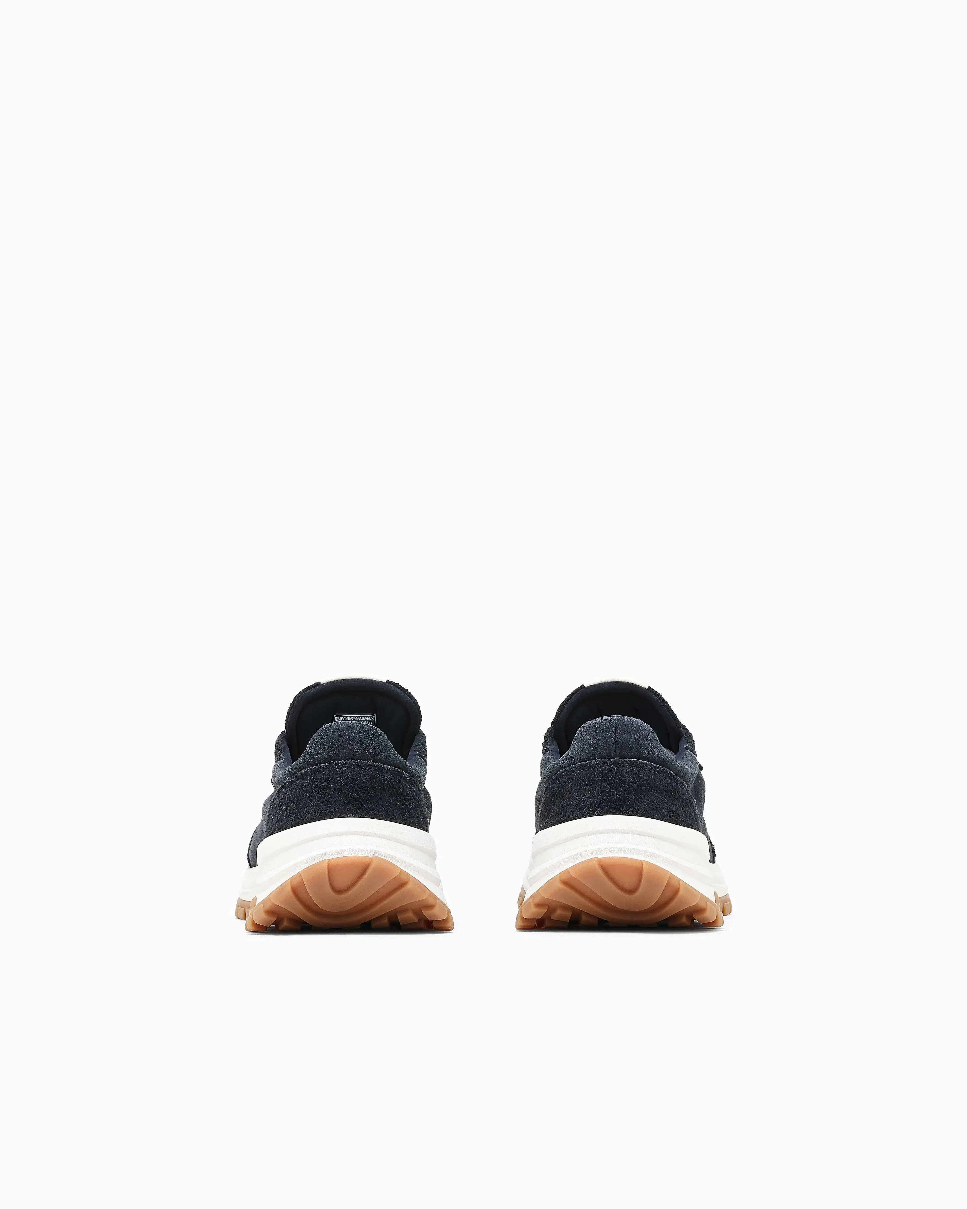 Emporio Armani Eagle Club Capsule Collection Suede Sneakers Navy Blue