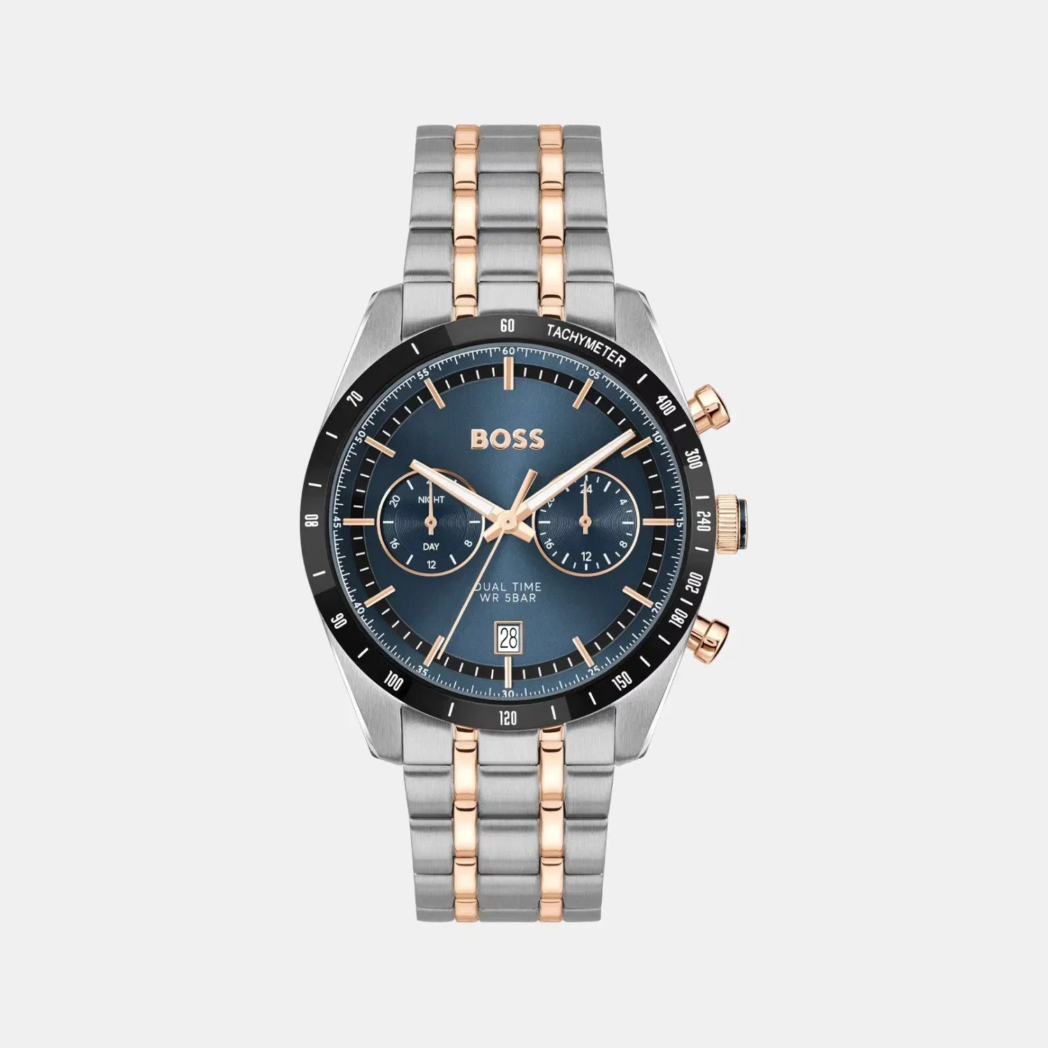 Boss Tourmaster Men Quartz Blue Dial Multi-Function Stainless Steel Watch 1514288