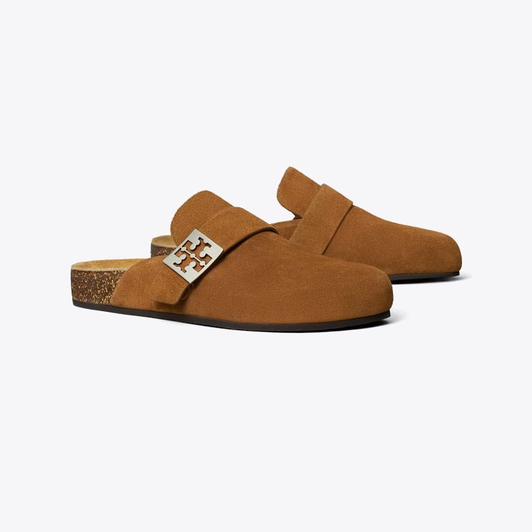 Tory Burch Mellow Mule COGNAC BROWN / SILVER