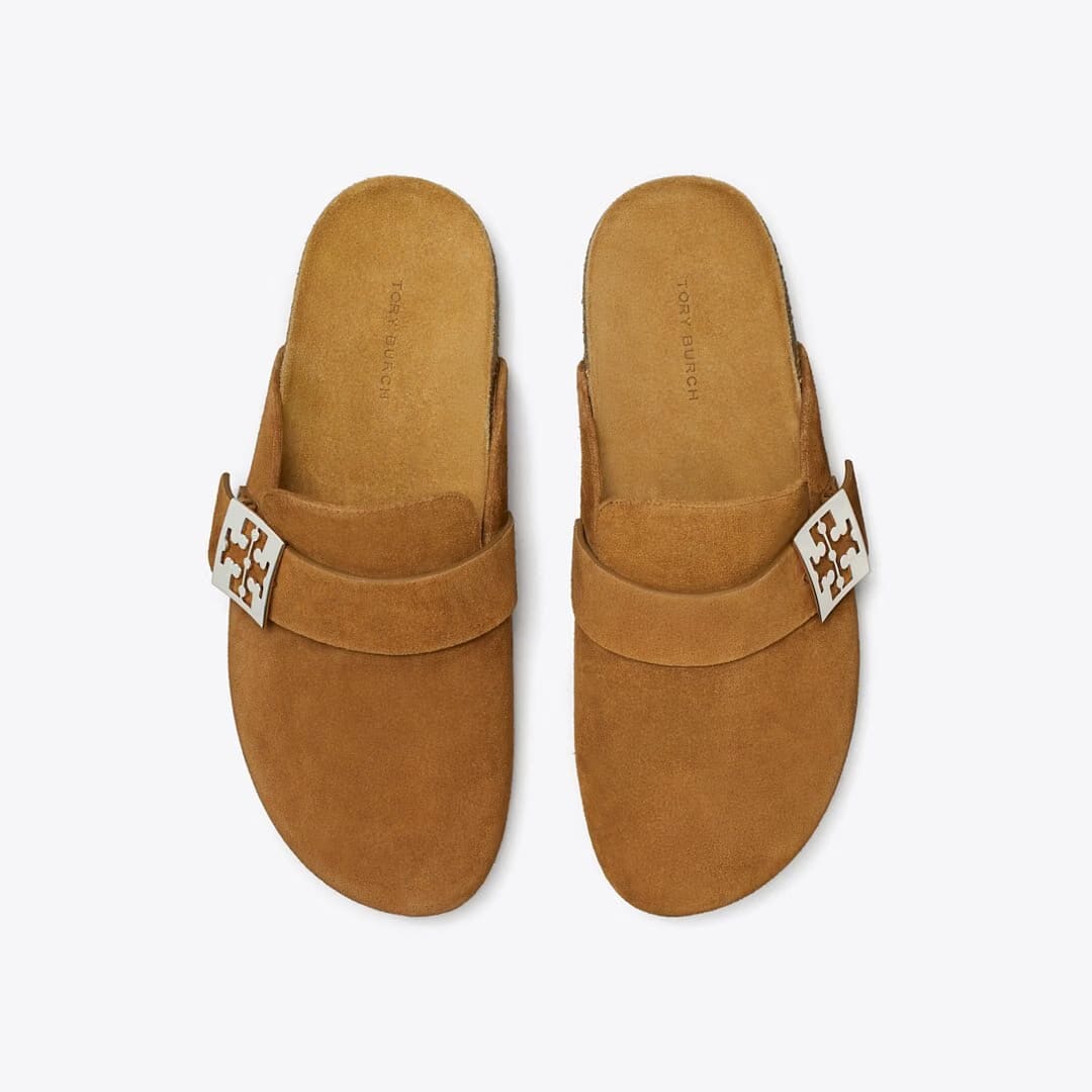 Tory Burch Mellow Mule COGNAC BROWN / SILVER