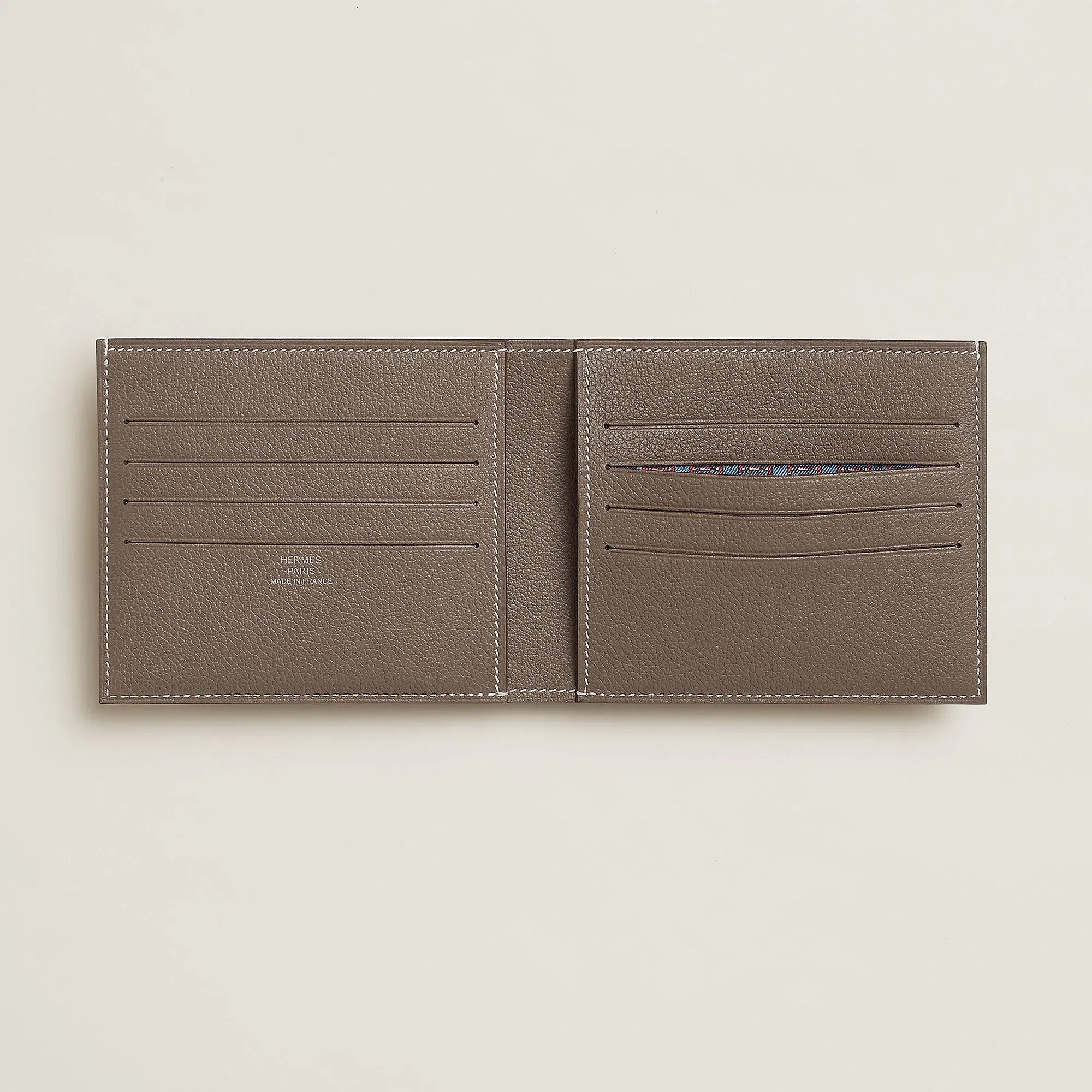 Hermes Citizen Twill Compact Card Holder Alezan