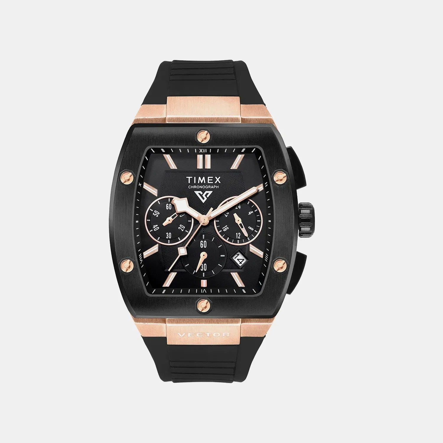 Timex Vector Men Quartz Dial Chronograph Silicone Watch Tweg26201