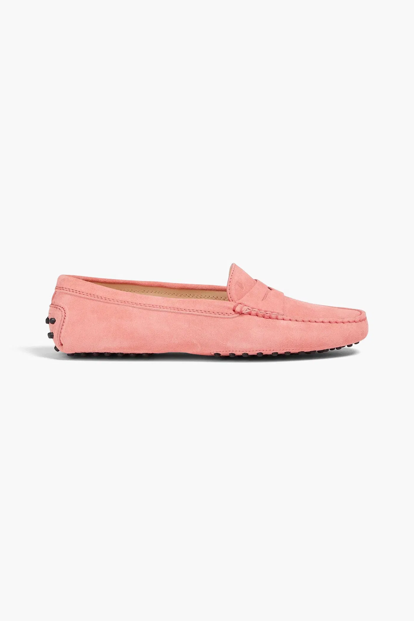 Tod's Gommino Suede Loafers Coral Women's