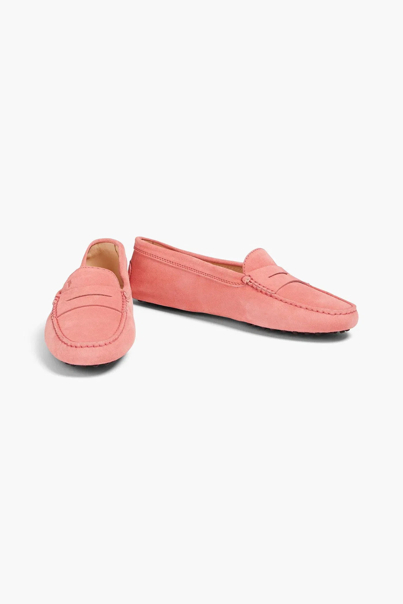 Tod's Gommino Suede Loafers Coral Women's