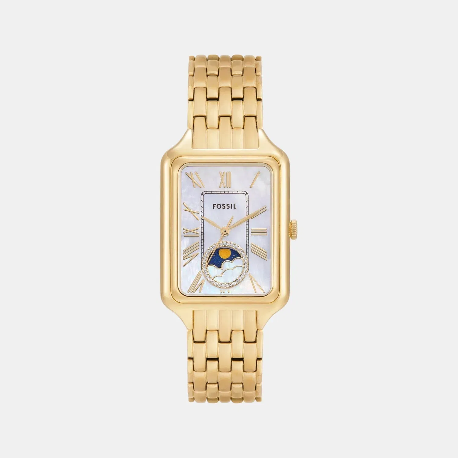 Fossil Raquel Women Quartz Mother Of Pearl Dial Analog Stainless Steel Watch Es5398