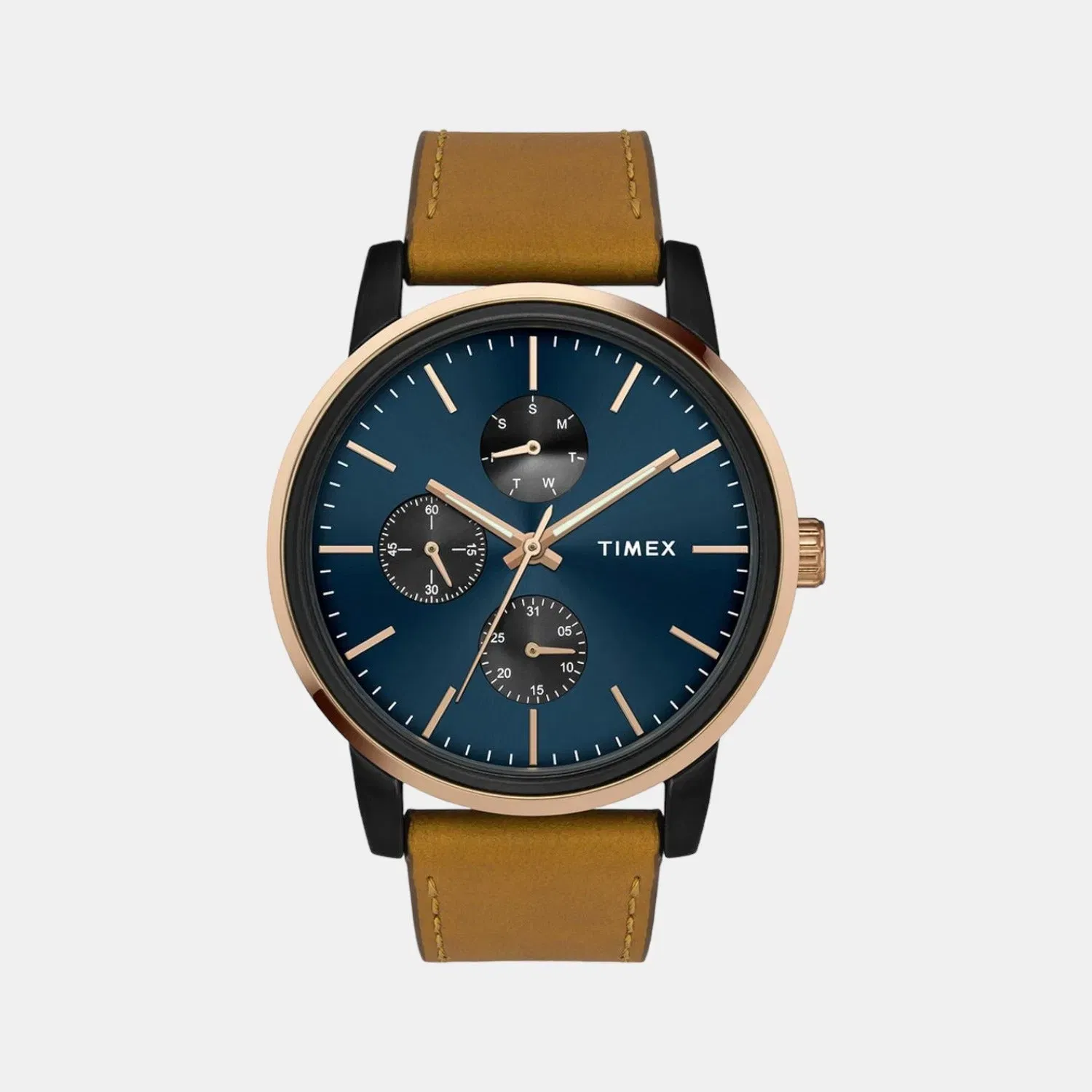 Timex Trendline Men Quartz Dial Multi-Function Leather Watch Tweg18904