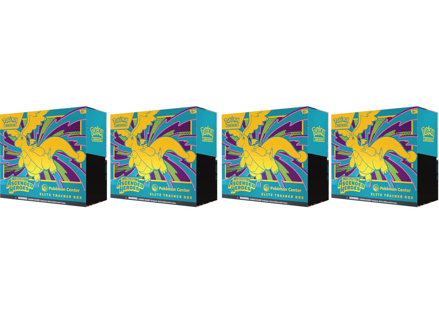 2026 Pokemon Mega Evolution Ascended Heroes Pokemon Center Elite Trainer Box 4X Lot