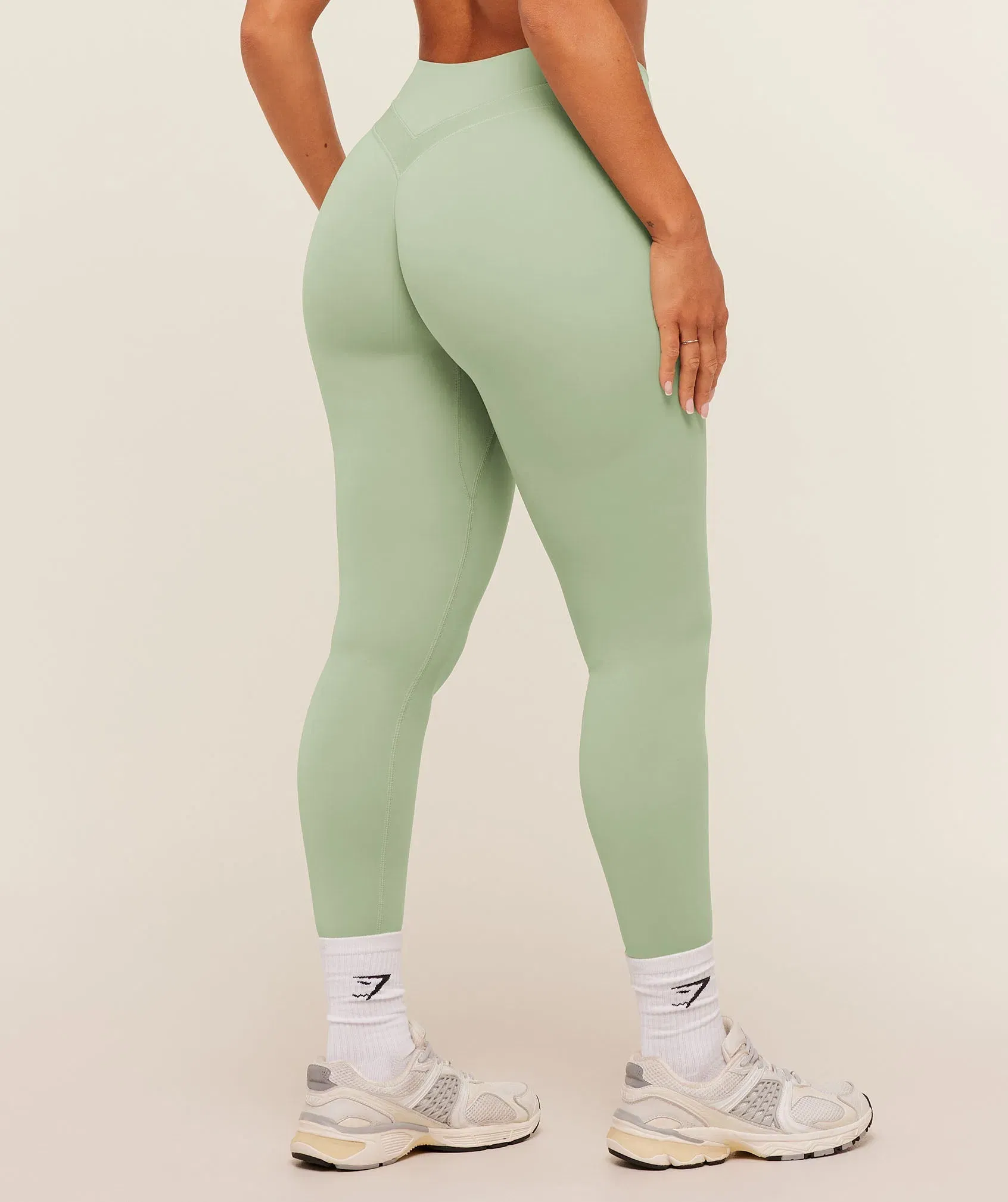 Women's Gymshark Whitney Mid-High Rise Leggings Haze Green