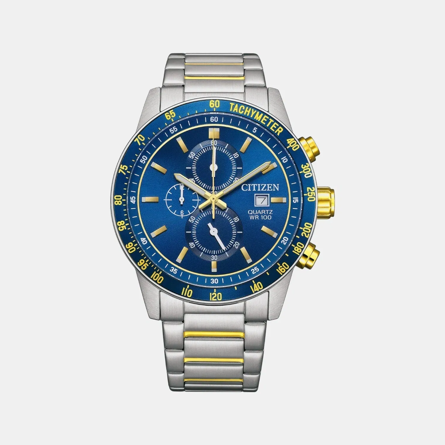 Citizen Men Quartz Blue Dial Chronograph Stainless Steel An3684-59L