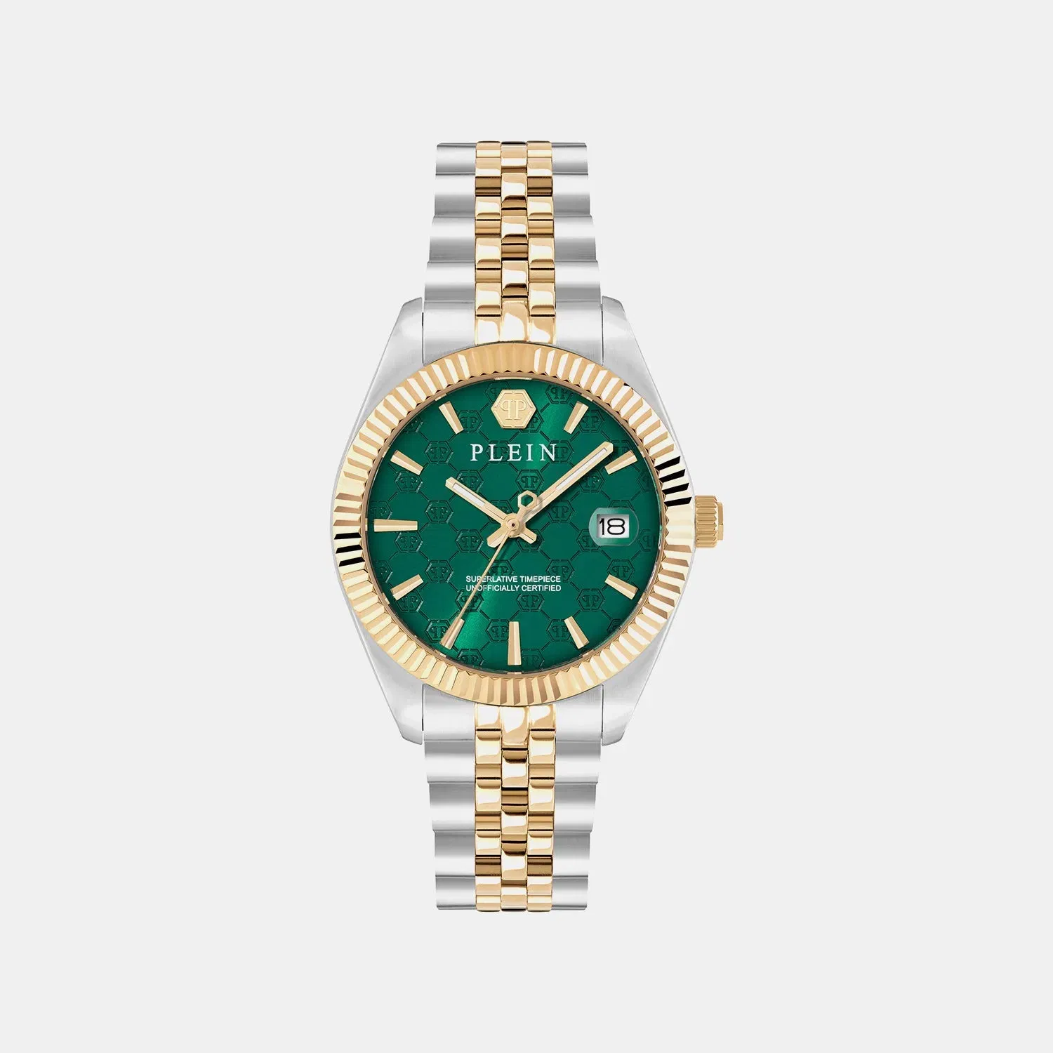 Philipp Plein Women Quartz Green Dial Analog Stainless Steel Watch Pwyfa0926