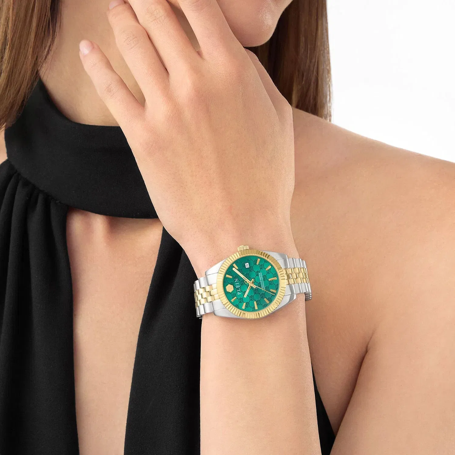 Philipp Plein Women Quartz Green Dial Analog Stainless Steel Watch Pwyfa0926