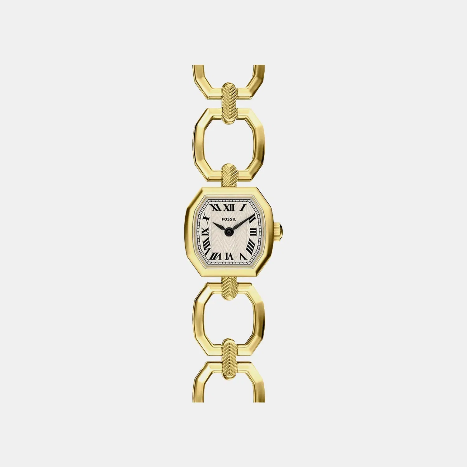 Fossil Harlow Mini Women Quartz Cream Dial Analog Stainless Steel Watch Es5483