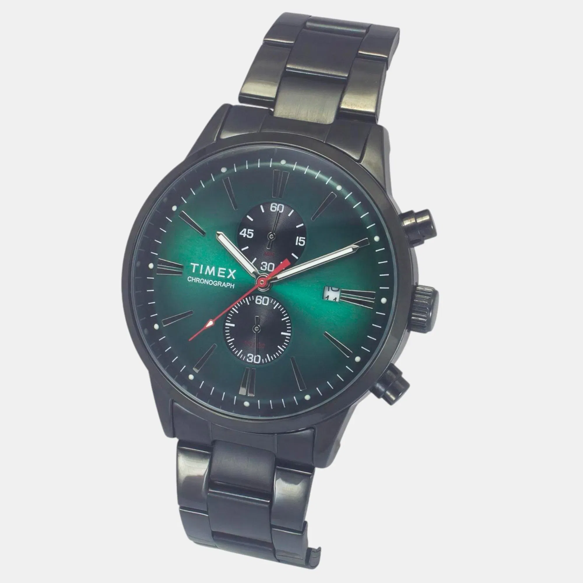 Timex Trendline Men Quartz Dial Chronograph Stainless Steel Watch Tweg19933