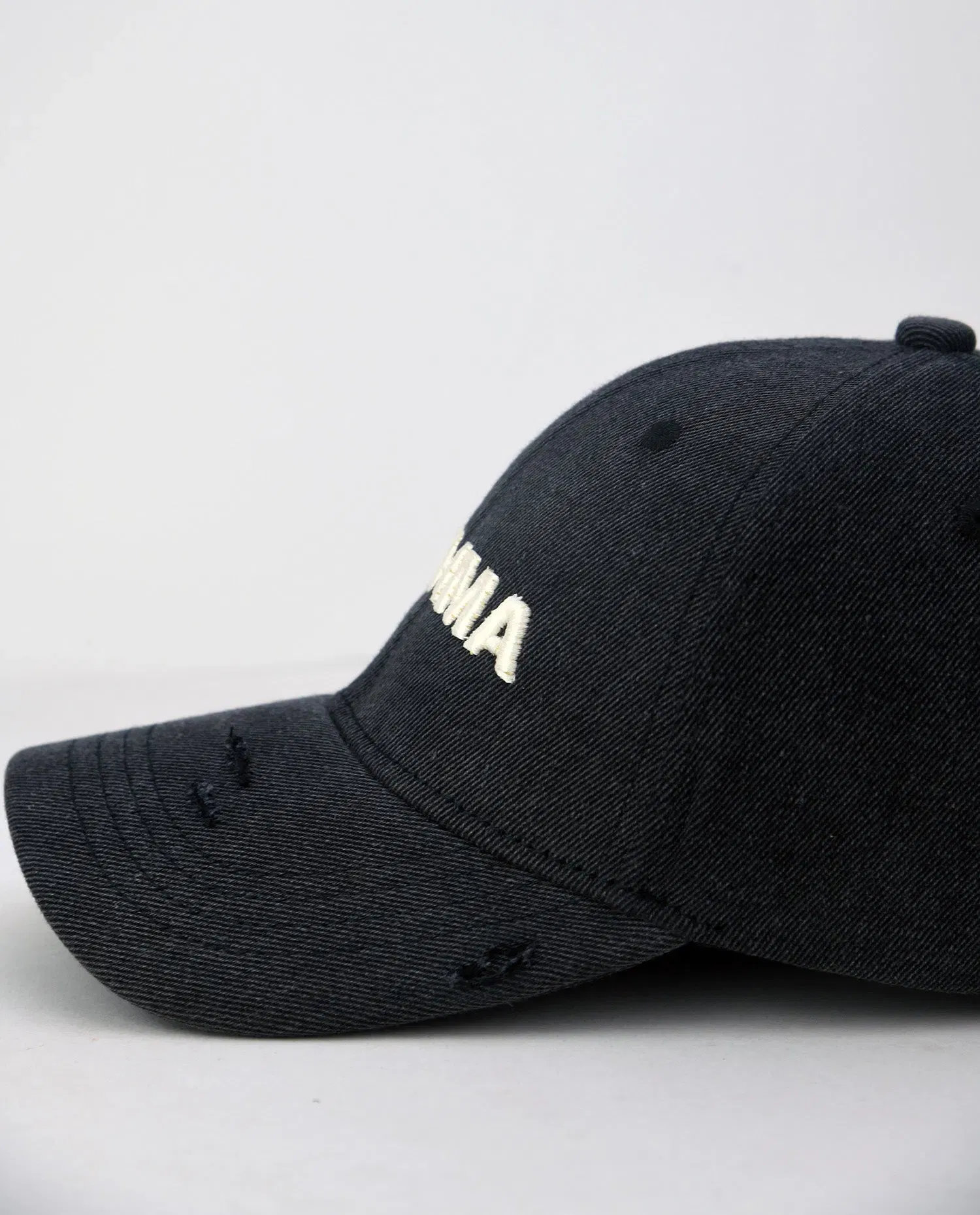 Brahma // Black Denim Baseball Cap