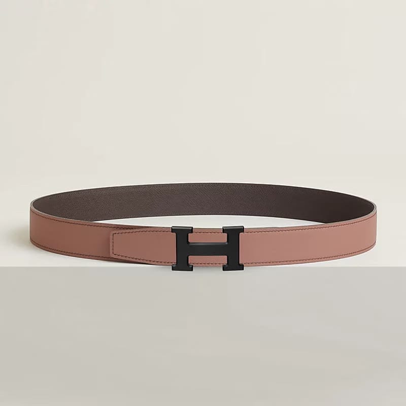 H belt buckle & Reversible leather strap 32 mm