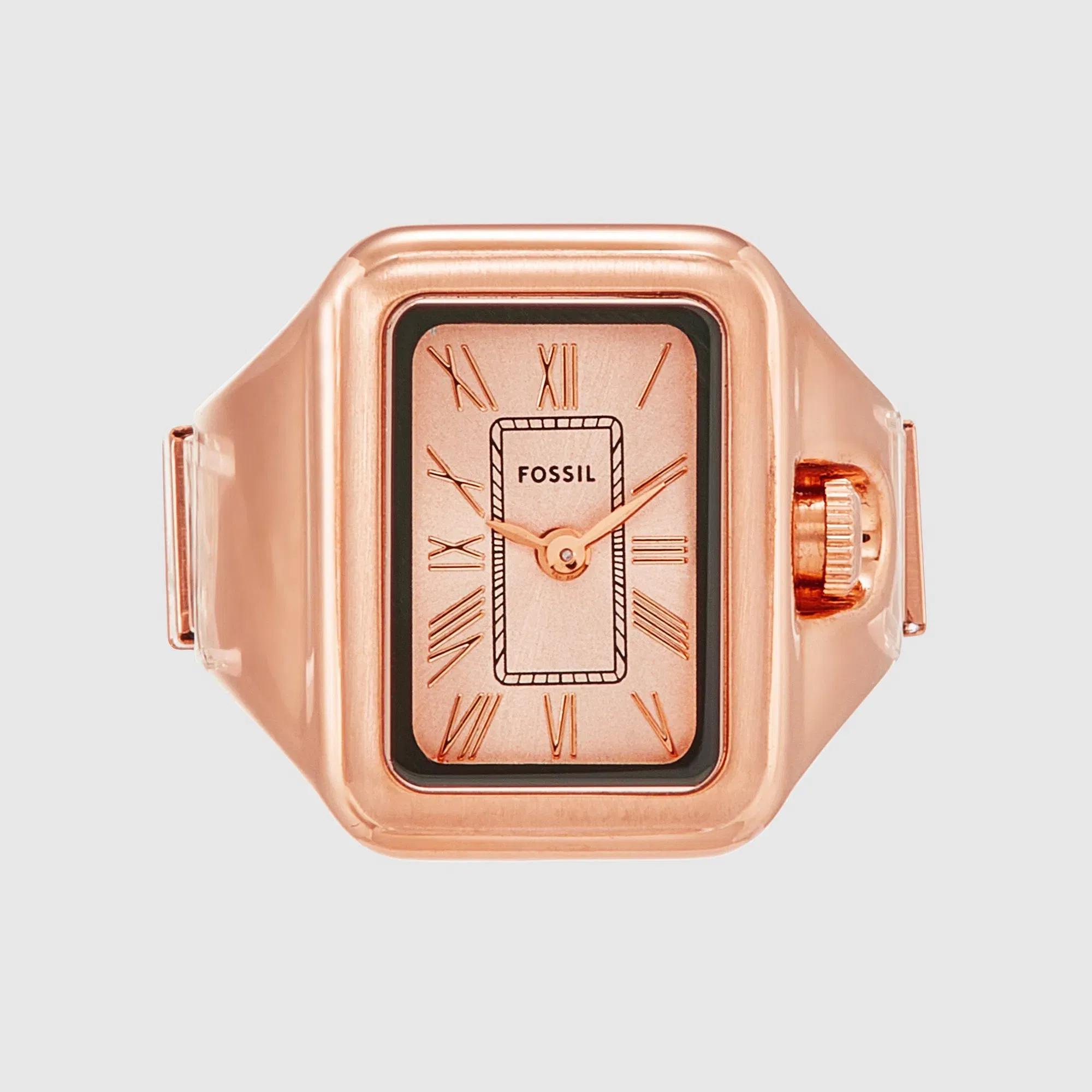 Fossil Raquel Watch Ring Women Quartz Pink Dial Analog Stainless Steel Watch Es5345