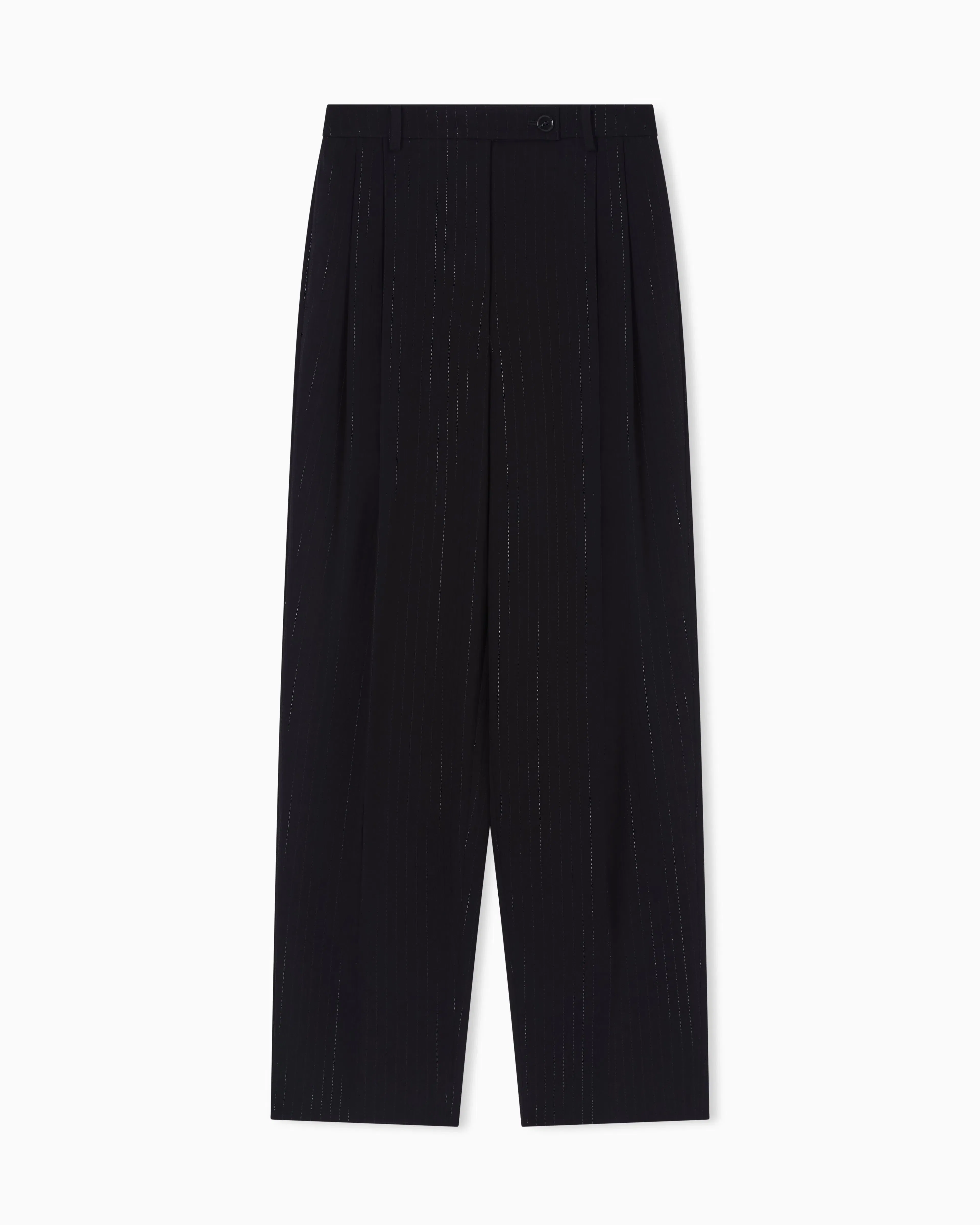 Emporio Armani Trousers with pleats with a lurex pinstriped motif