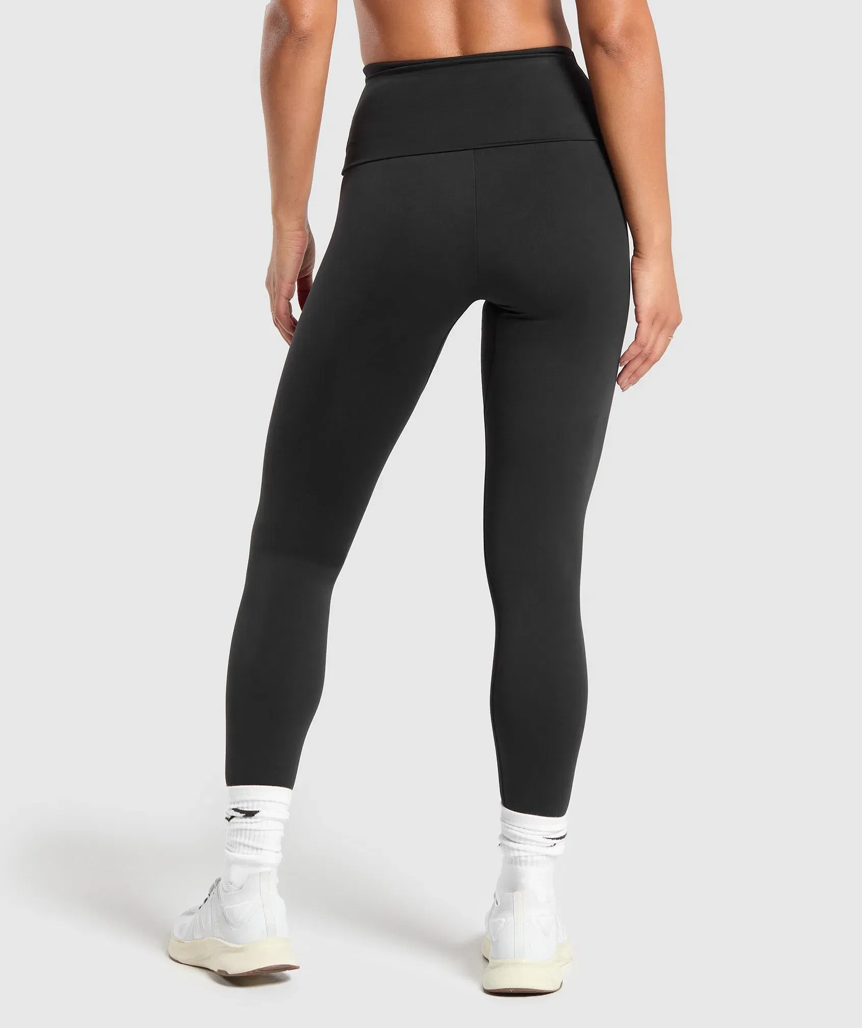 Women's Gymshark Training Foldover Leggings Black