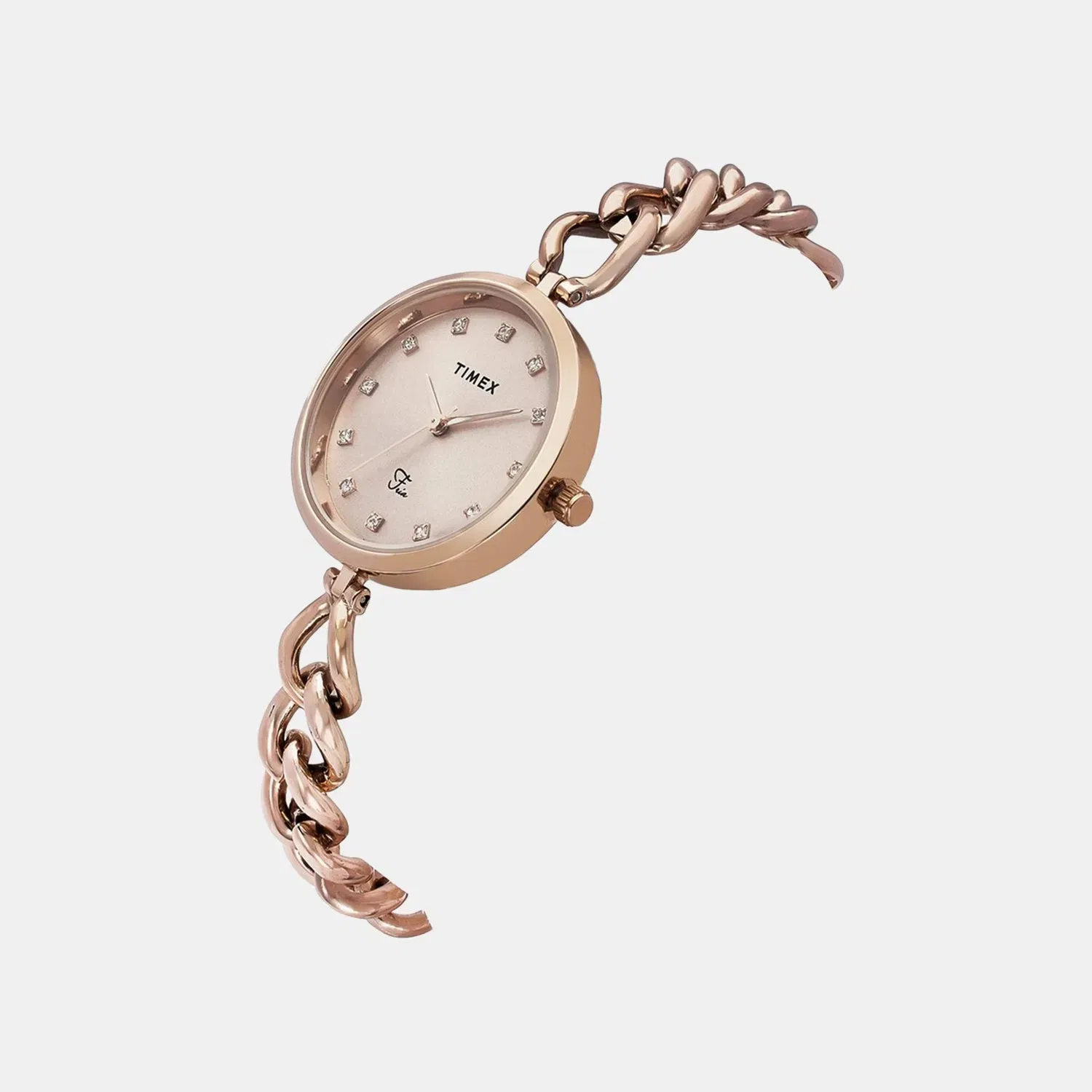 Timex Fria Women Quartz Dial Analog Brass Watch Twel23803