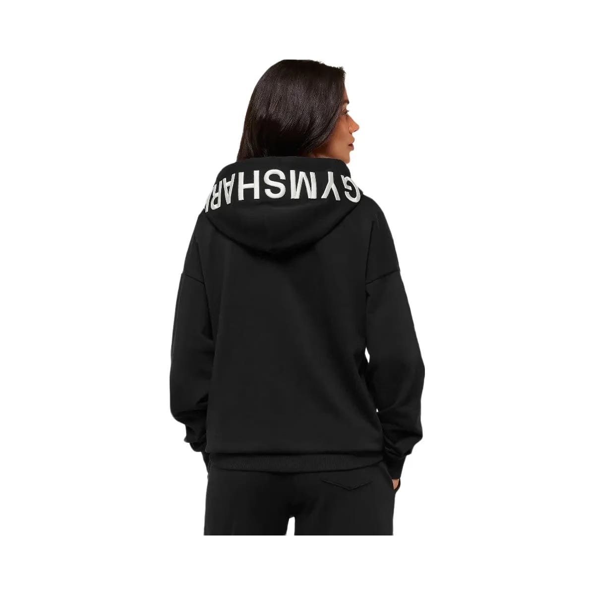 Gymshark Embroidered Zip Up Hoodie - Black