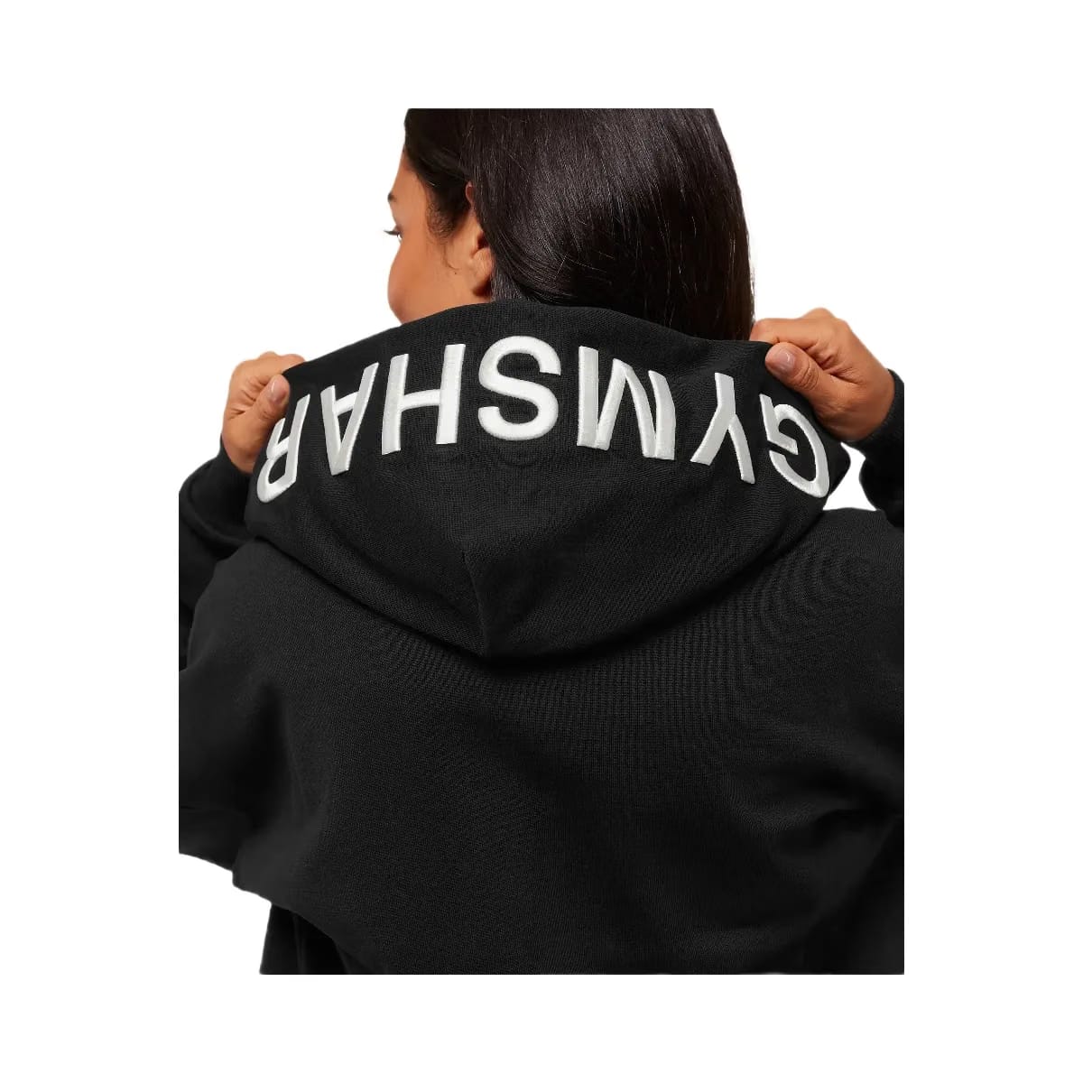 Gymshark Embroidered Zip Up Hoodie - Black
