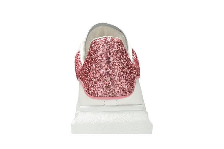 Alexander McQueen Wmns Oversized Sneaker 'White Pink Glitter'