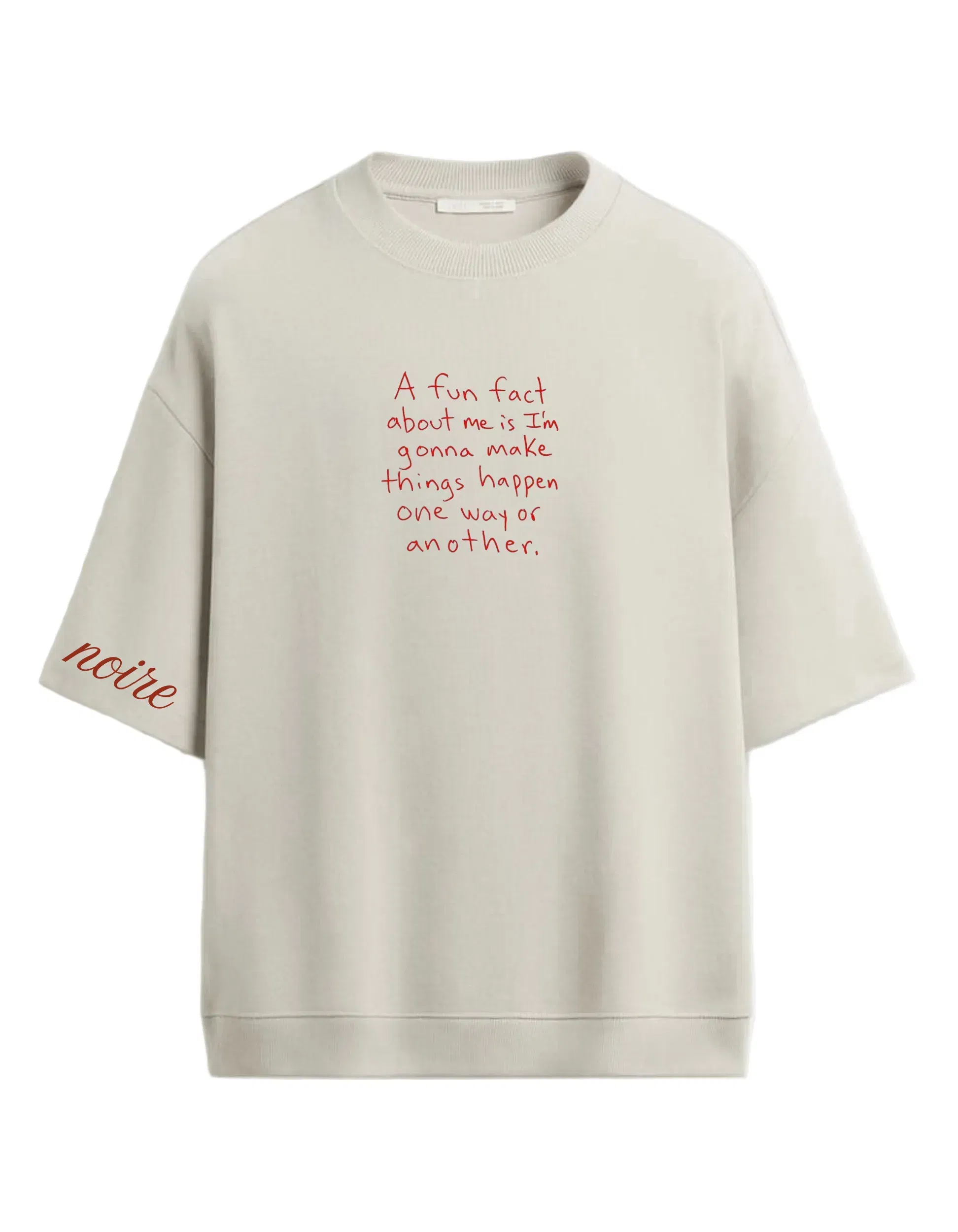 Two Quotes In Red Heavyweight T-Shirt