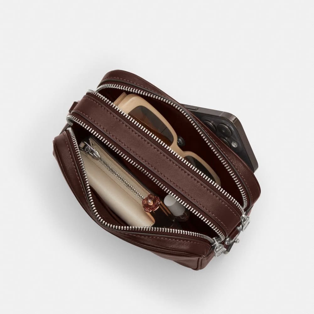 Coach Mini Carey Crossbody Bag Silver Maple