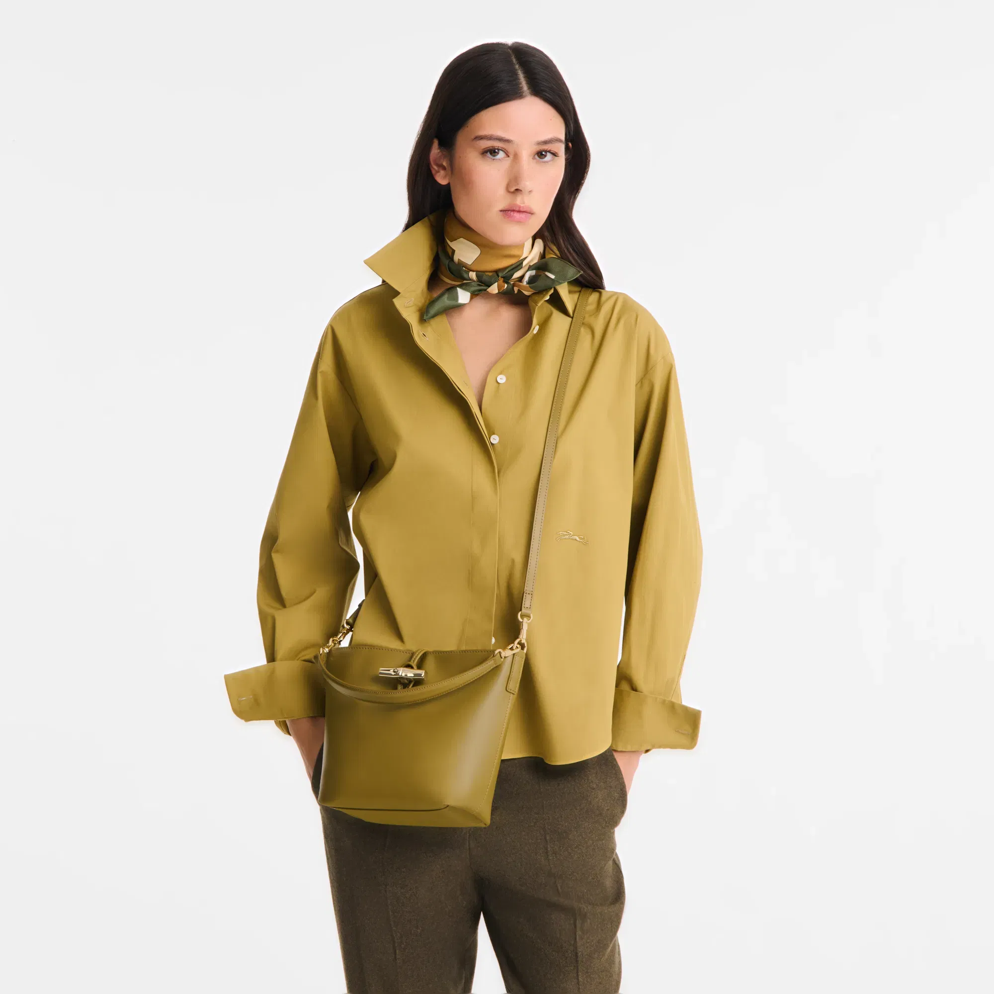 Longchamp Le Roseau XS Bucket bag Olive