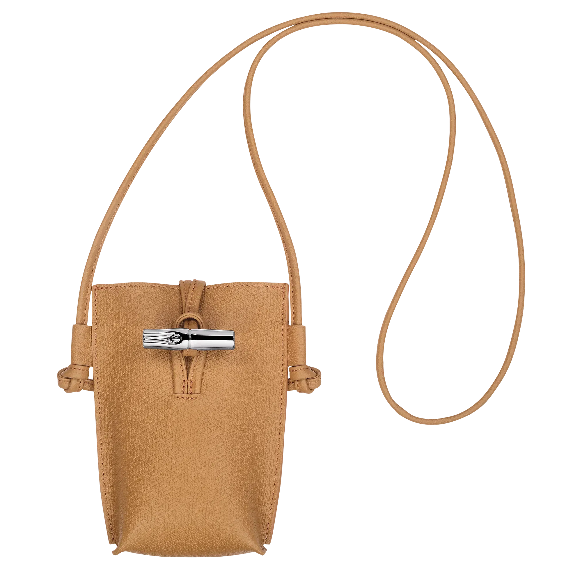 Longchamp Le Roseau Phone case Walnut