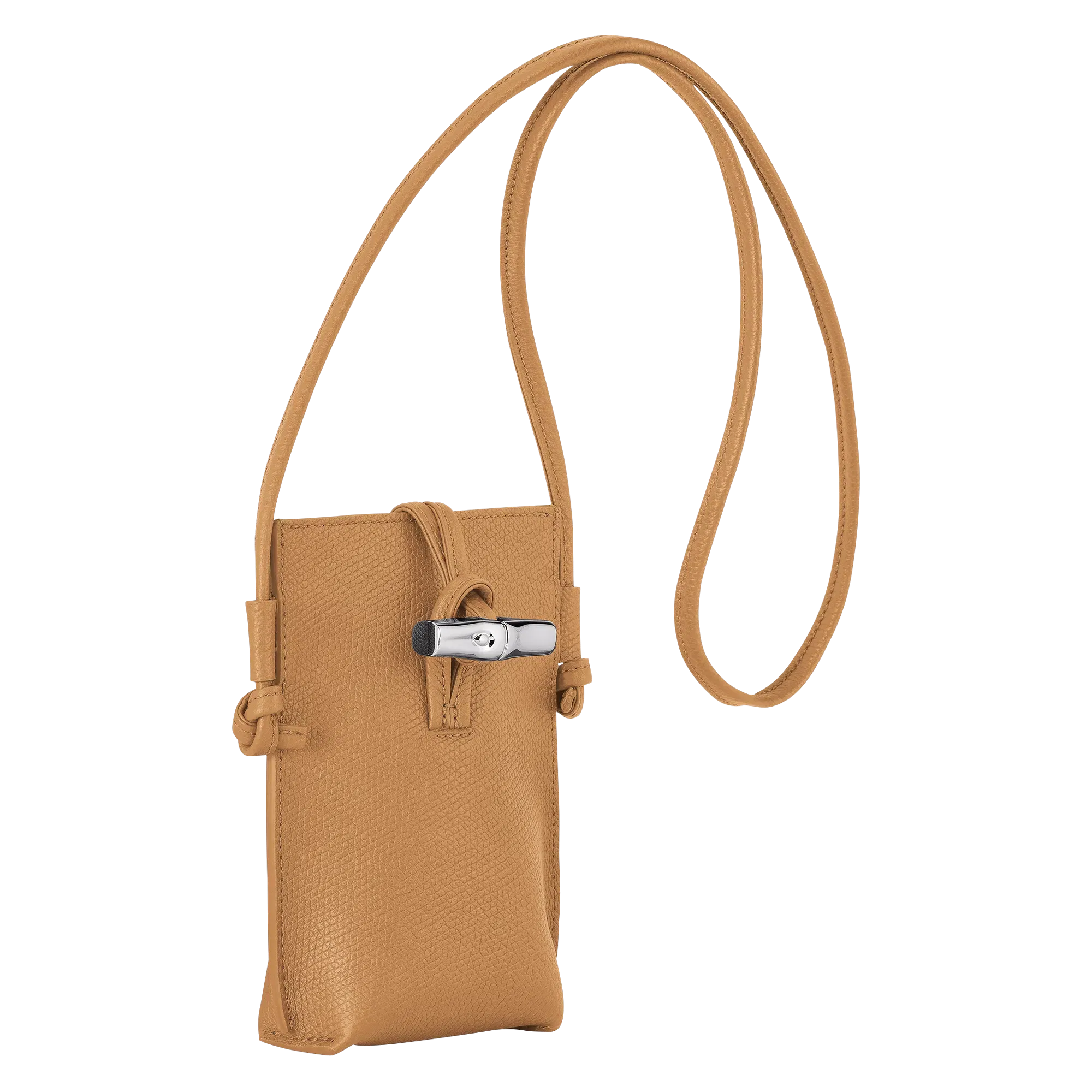 Longchamp Le Roseau Phone case Walnut