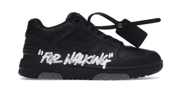 OFF-WHITE black and white Out Of Office OOO "For Walking" Low Tops