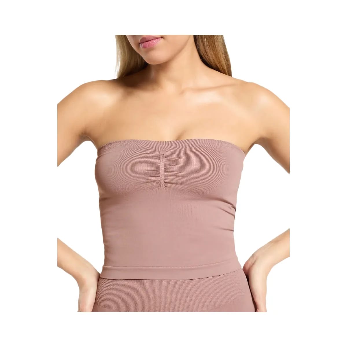 Gymshark Everyday Seamless Midi Tube Top - Chestnut Pink