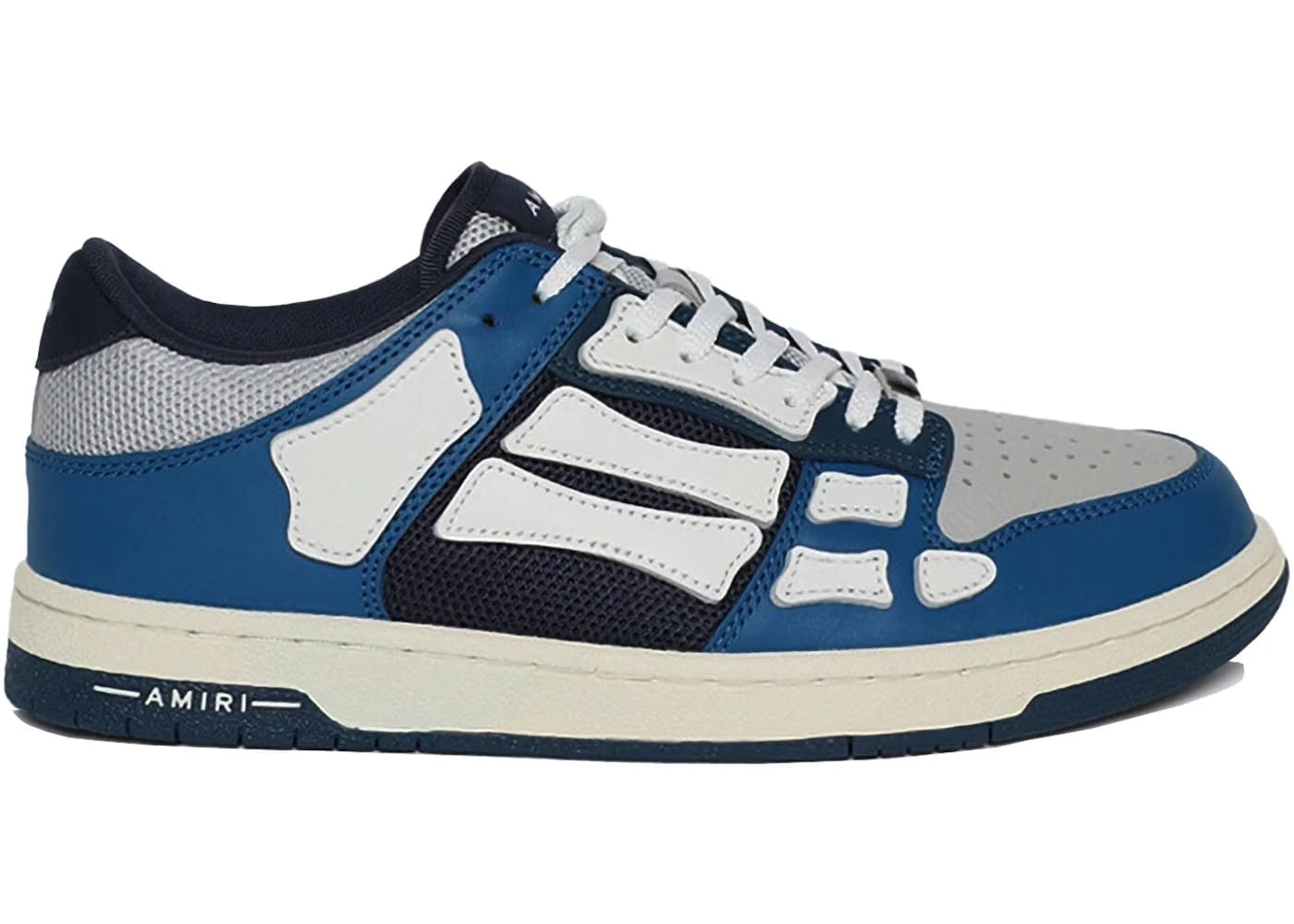 Amiri blue crystal skel top low sneaker