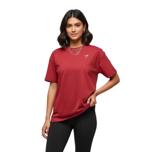 Gymshark Training Oversized T-Shirt - Athletic Burgundy