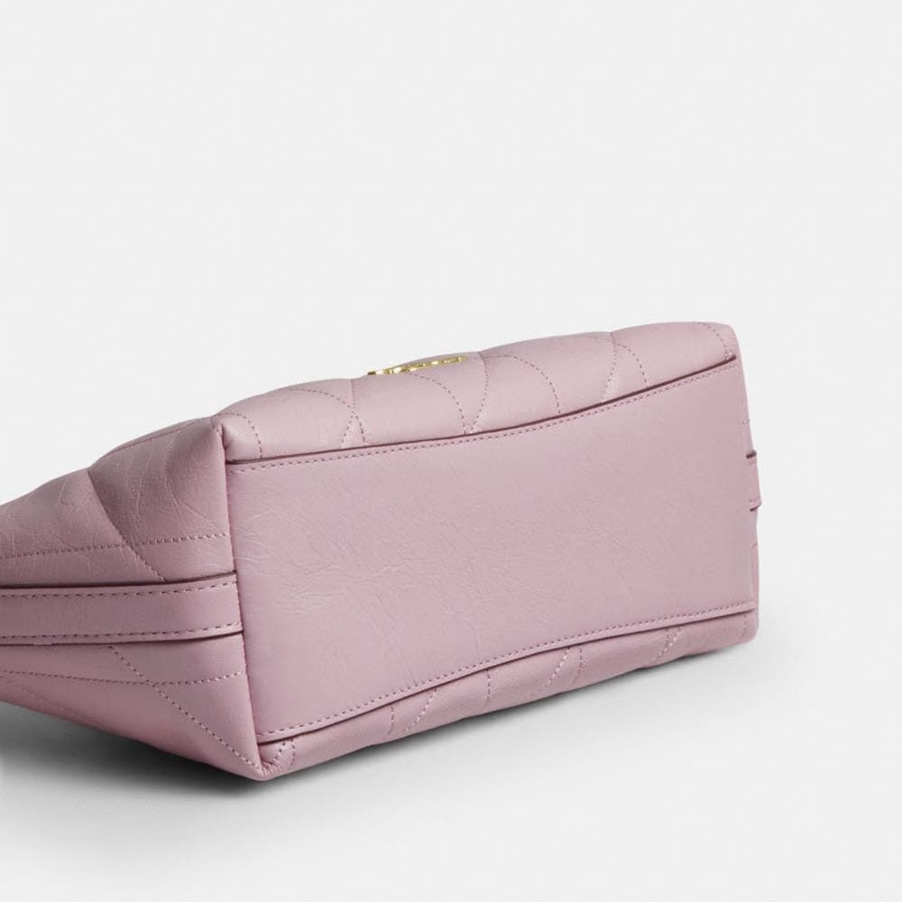 Coach Caitlin Shoulder Bag With Quilting Gold Carnation
